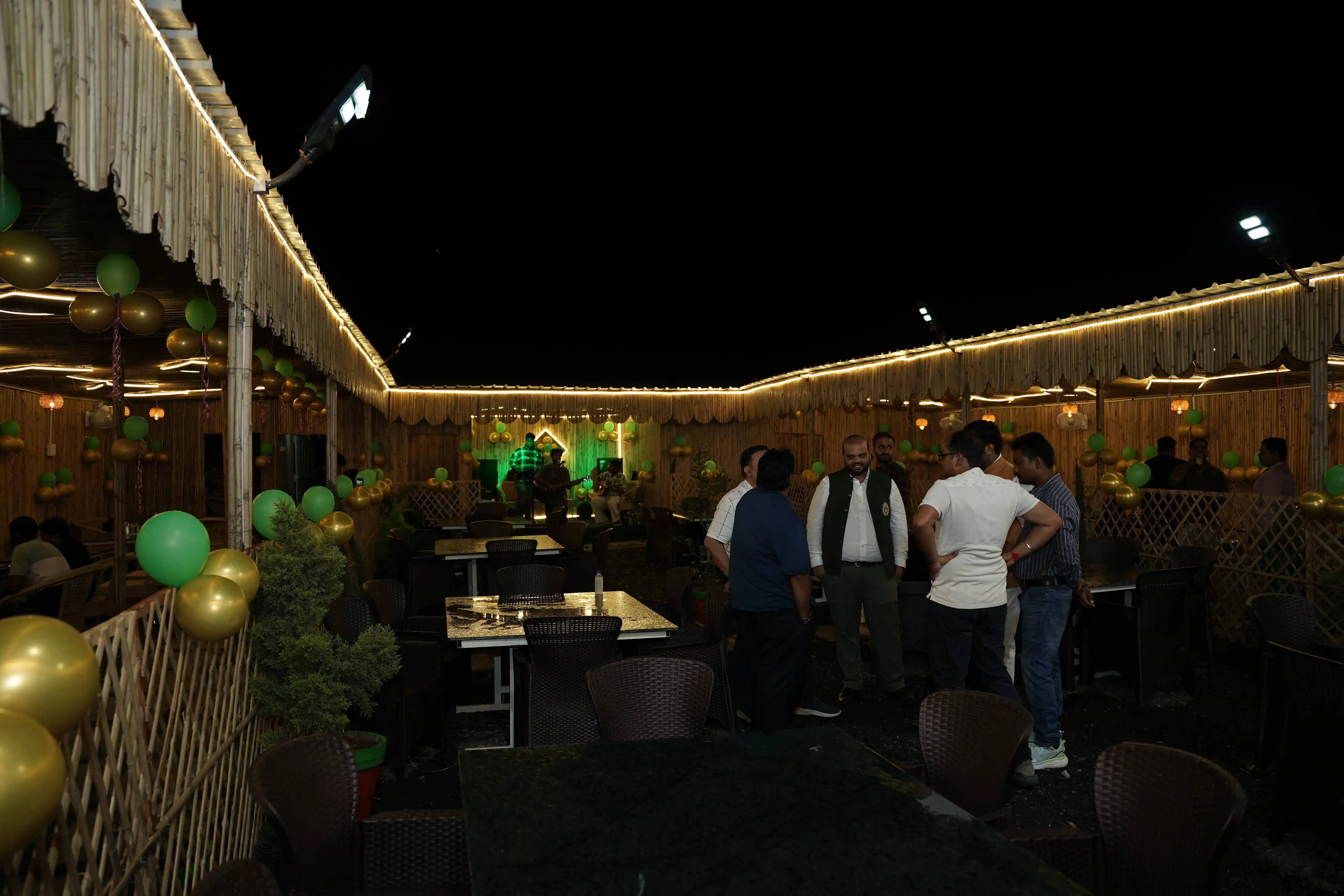 Dhaba outdoor seating and ambience